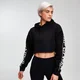 Укороченное худи для выходных Logo, черное