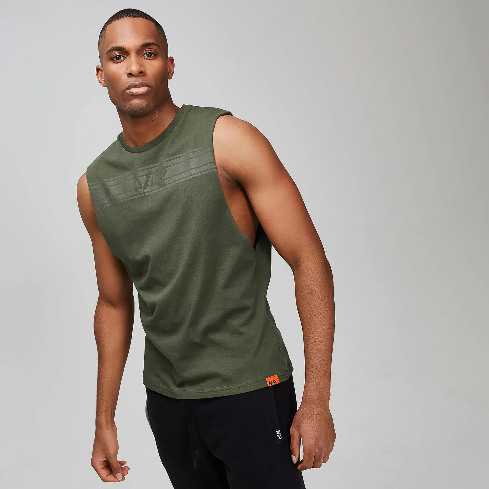 MP Men's Rest Day Drop Armhole Tank Top - Army Green - XS Изображение 1