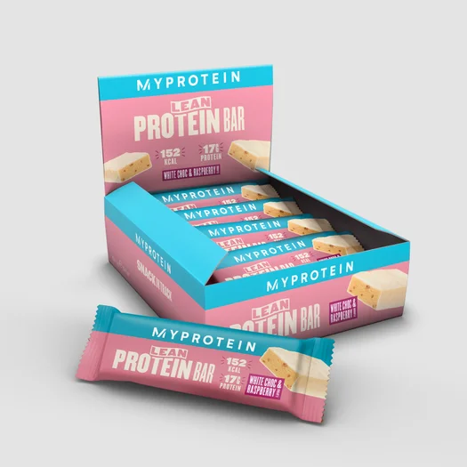 Протеиновый батончик Lean - 12 x 45g - Белый шоколад и малина