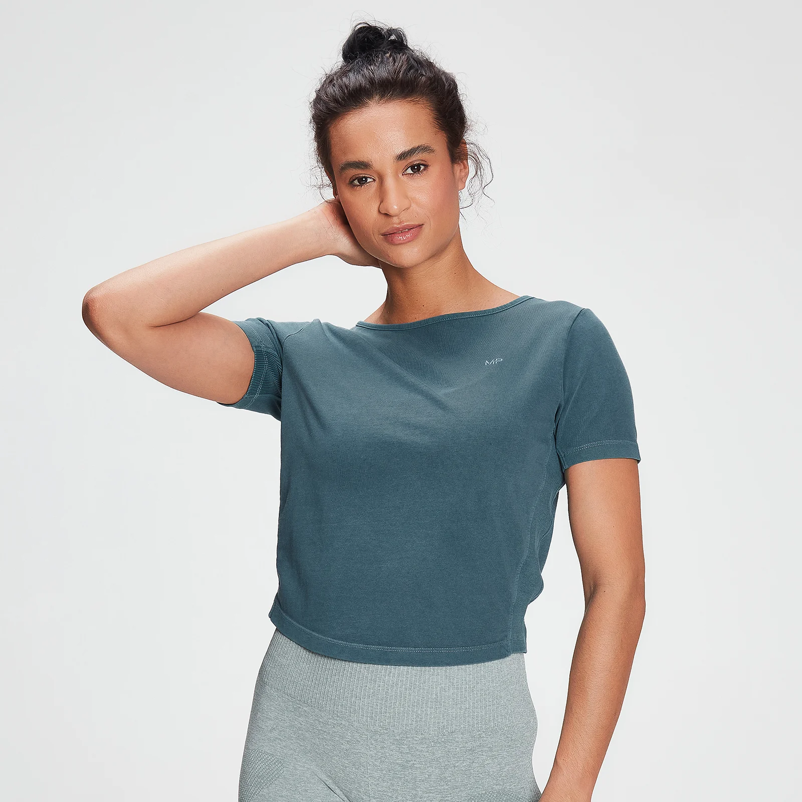 MP Women's Training Washed Tie Back T-shirt - Deep Sea Blue - XXS Изображение 1