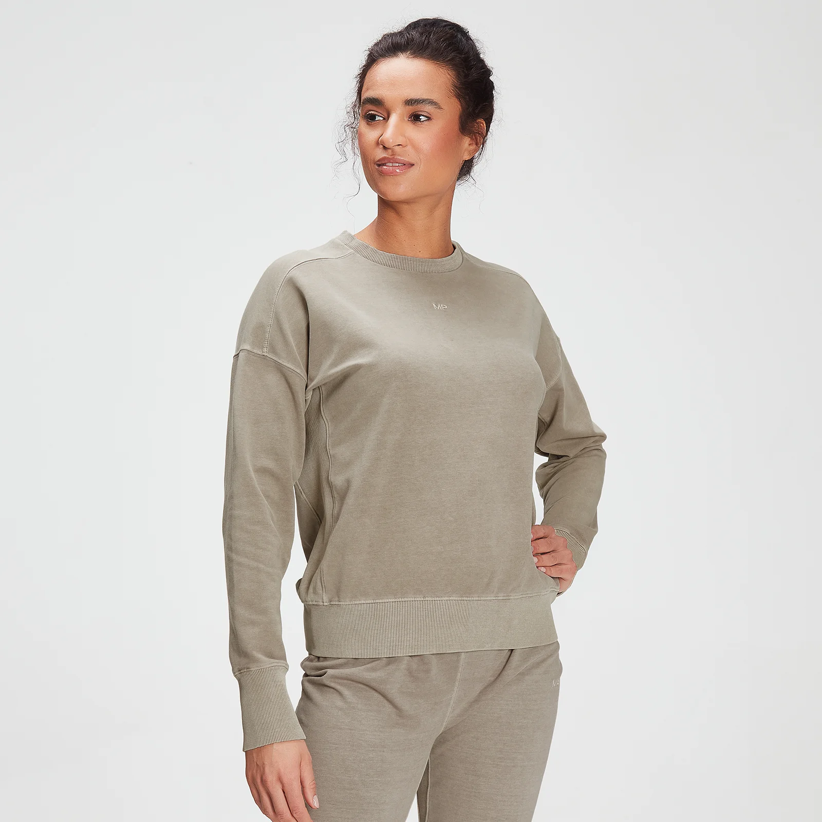 MP Women's Training Washed Crew Sweat - Taupe - XXS Изображение 1