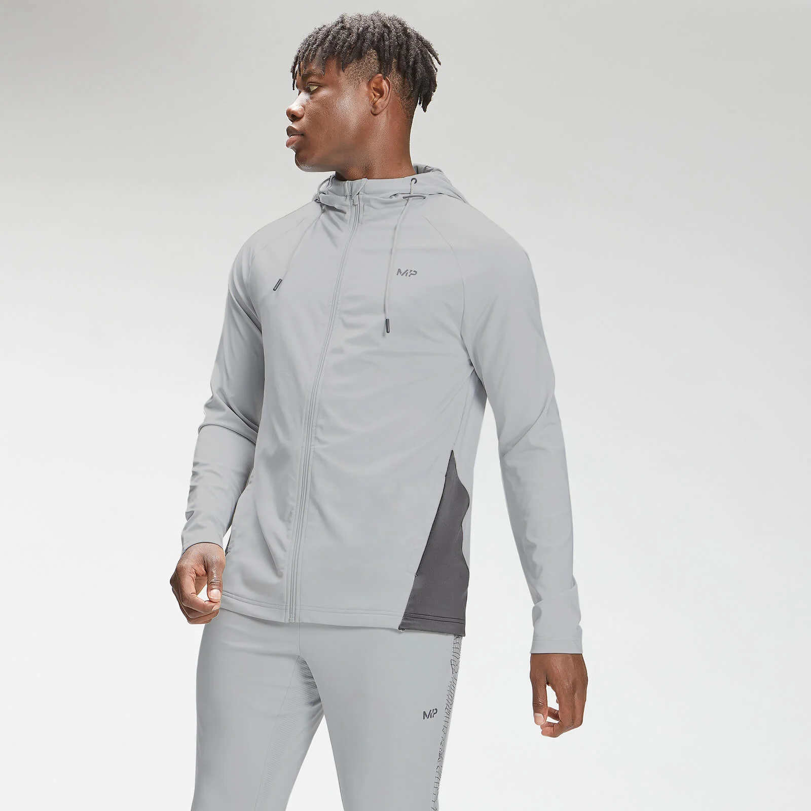 MP Men's Tempo Zip Through Hoodie - Chrome - XXS Изображение 1