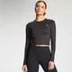 MP Women's Essentials Training Dry Tech Long Sleeve Crop Top - Black