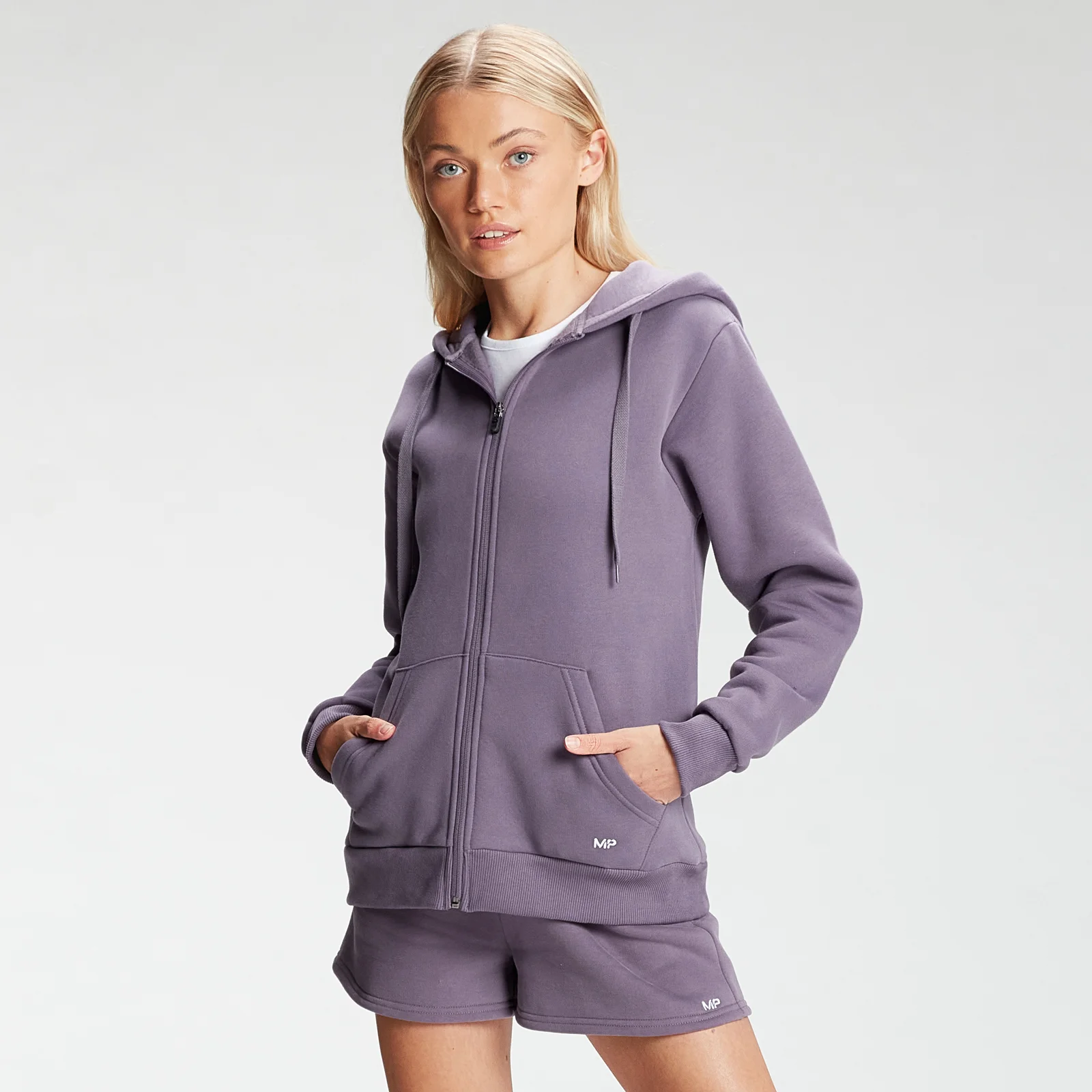 MP Women's Essentials Zip Through Hoodie - Smokey Purple - XXS Изображение 1