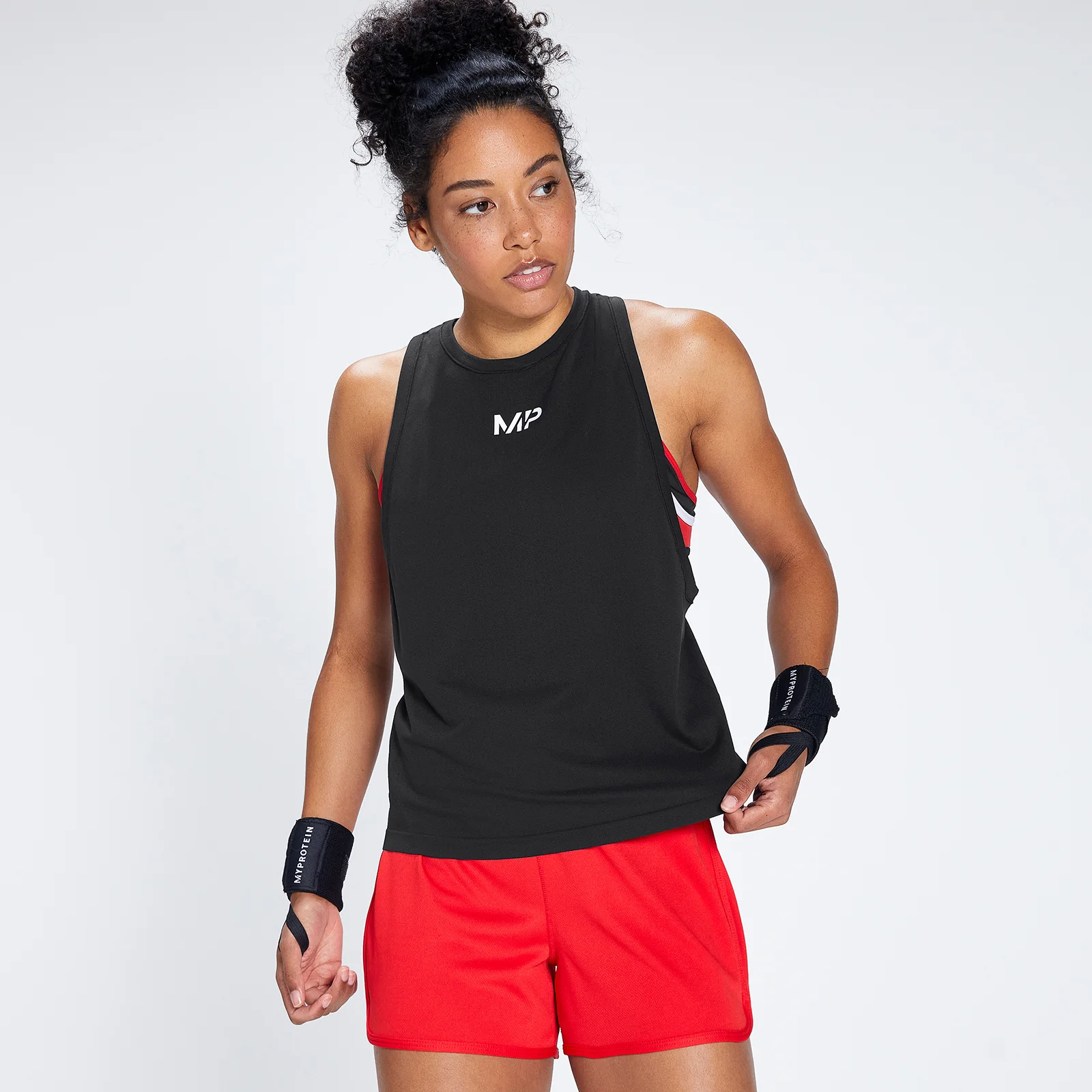 MP Women's Engage Lightweight Seamless Vest - Black/White - XXS Изображение 1