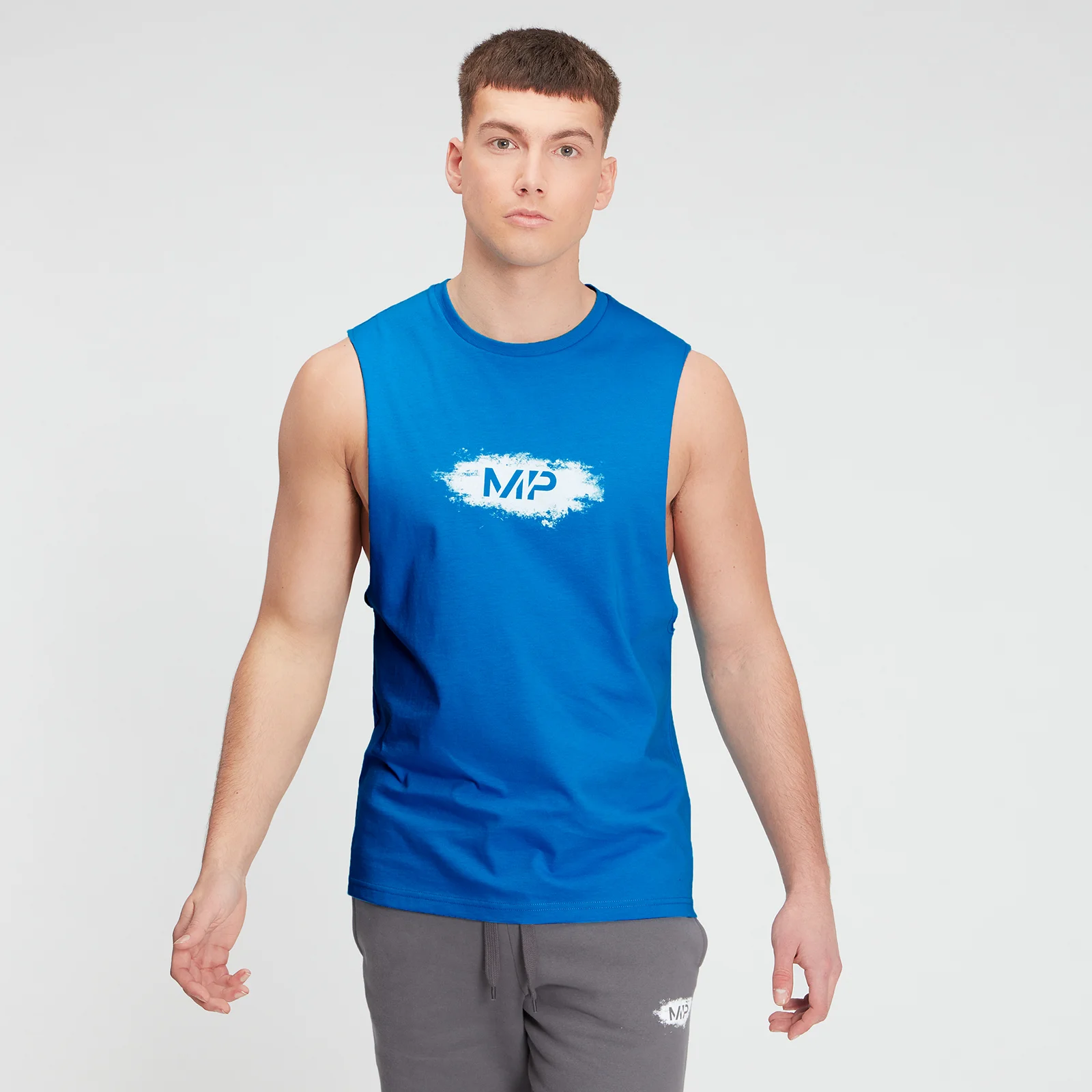 MP Men's Chalk Graphic Tank Top - Aqua - XXS Изображение 1