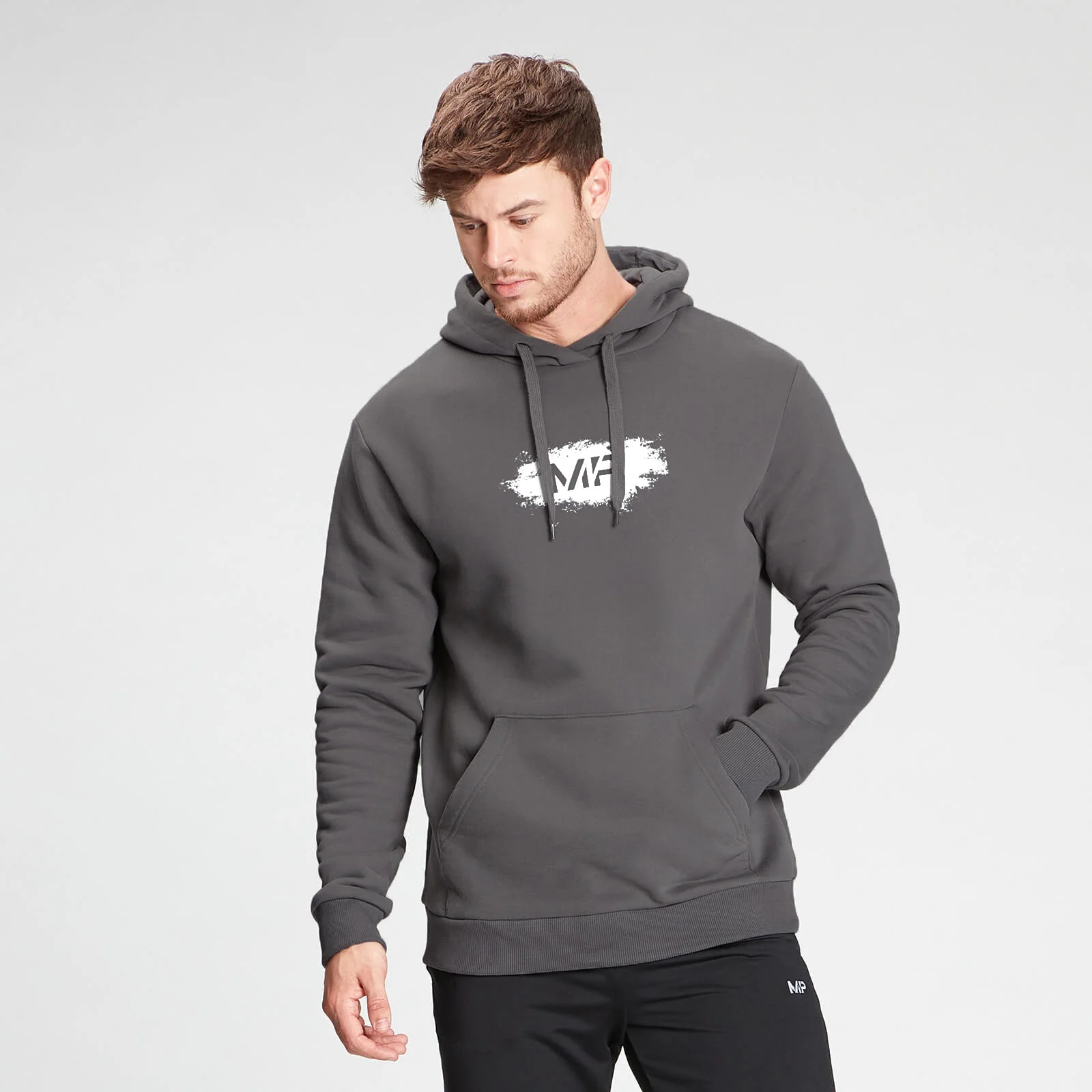 MP Men's Chalk Graphic Hoodie - Carbon - XXS Изображение 1