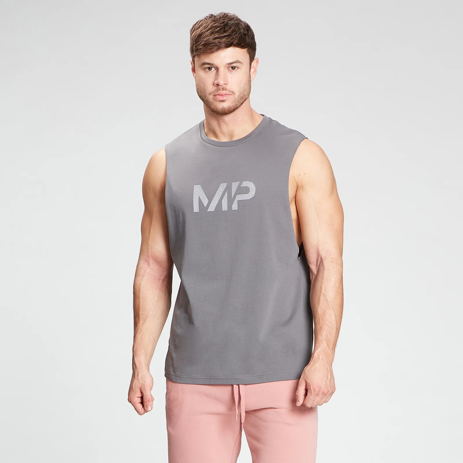 MP Men's Gradient Line Graphic Tank Top - Carbon - XXS Изображение 1