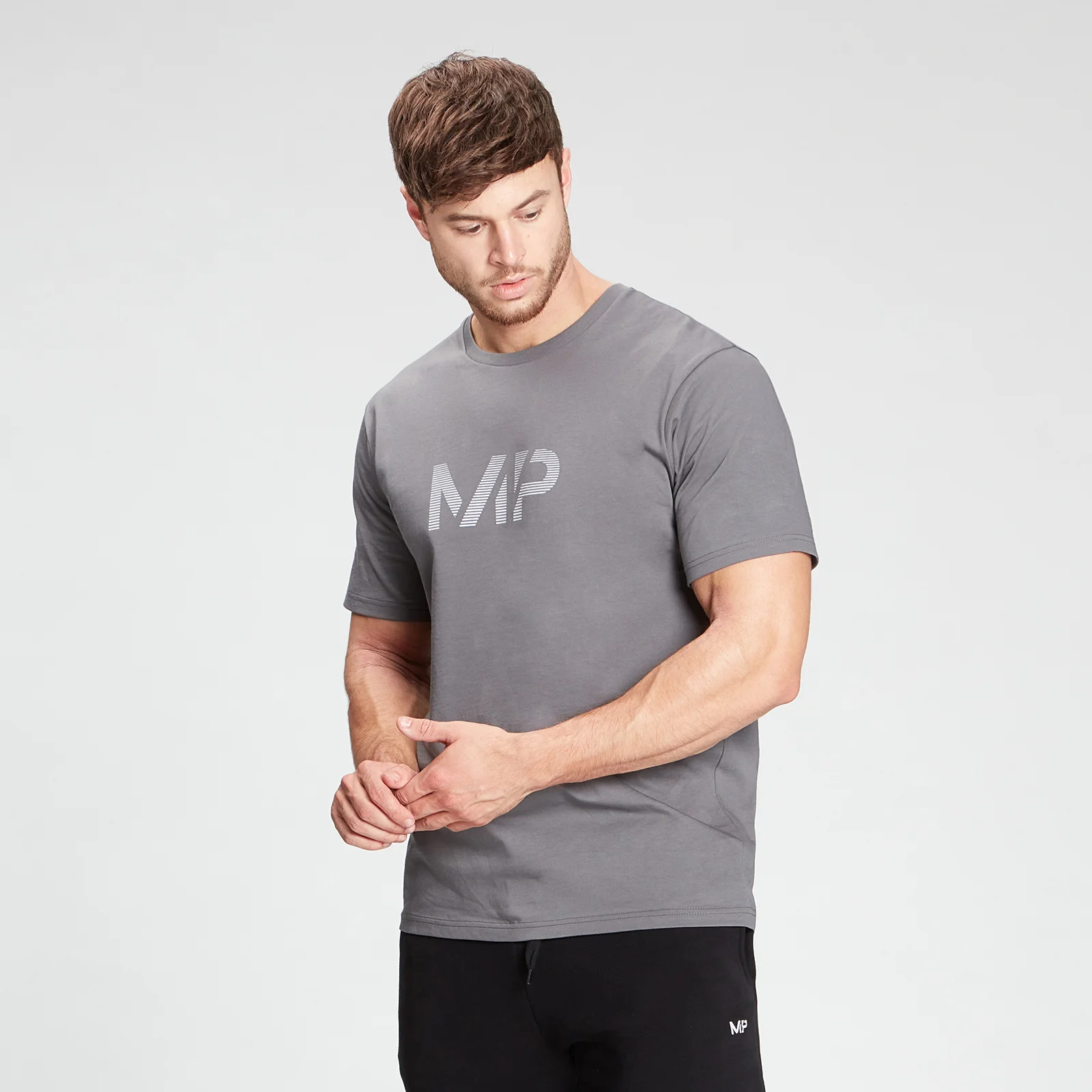 MP Men's Gradient Line Graphic Short Sleeve T-Shirt - Carbon - XXS Изображение 1