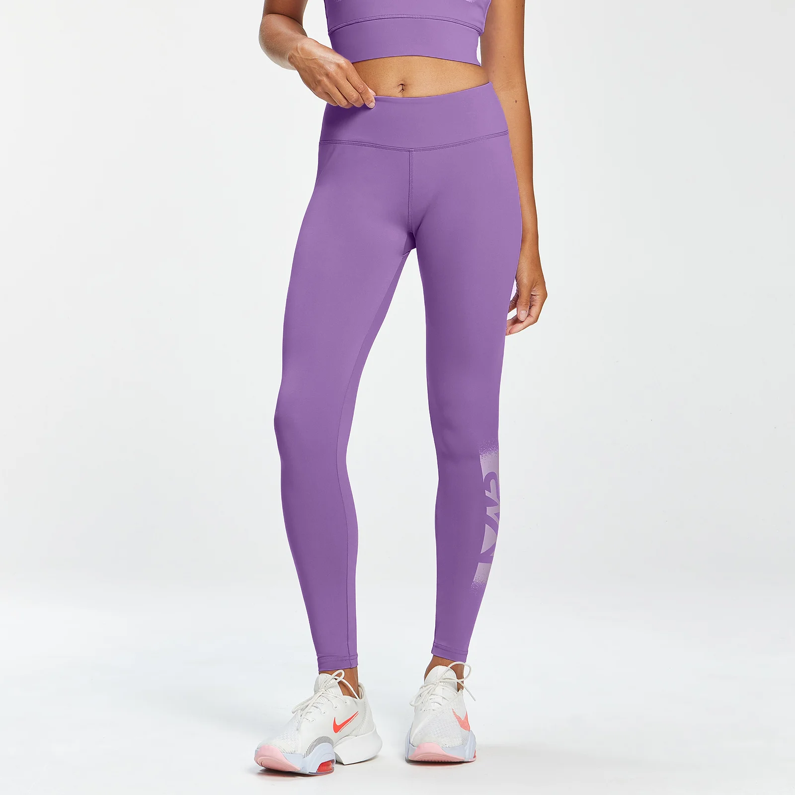 MP Women's Graffiti Graphic Training Leggings - Deep Lilac - XXS Изображение 1