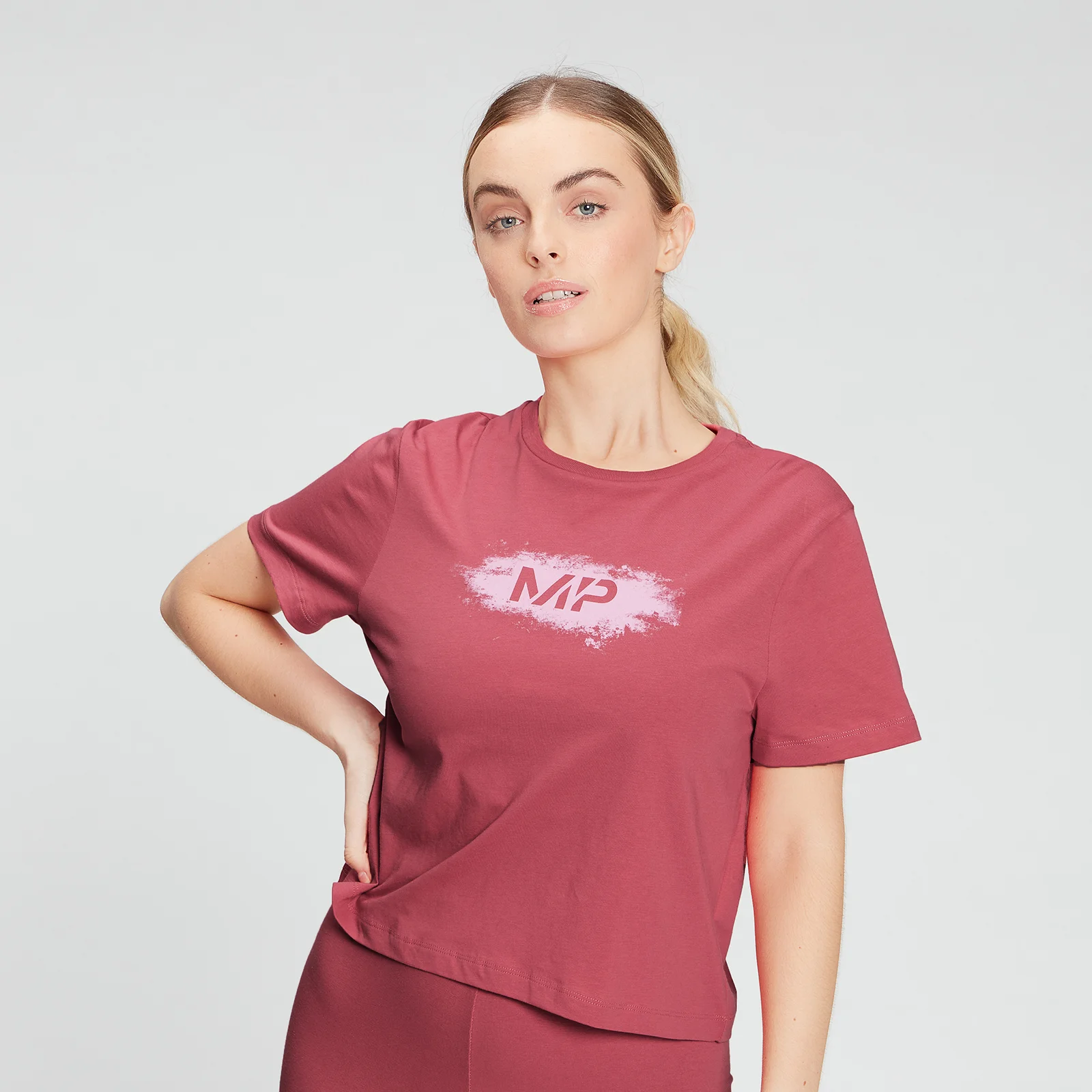 MP Женская футболка Chalk Graphic Crop - Ягодно-розовый - XXS Изображение 1