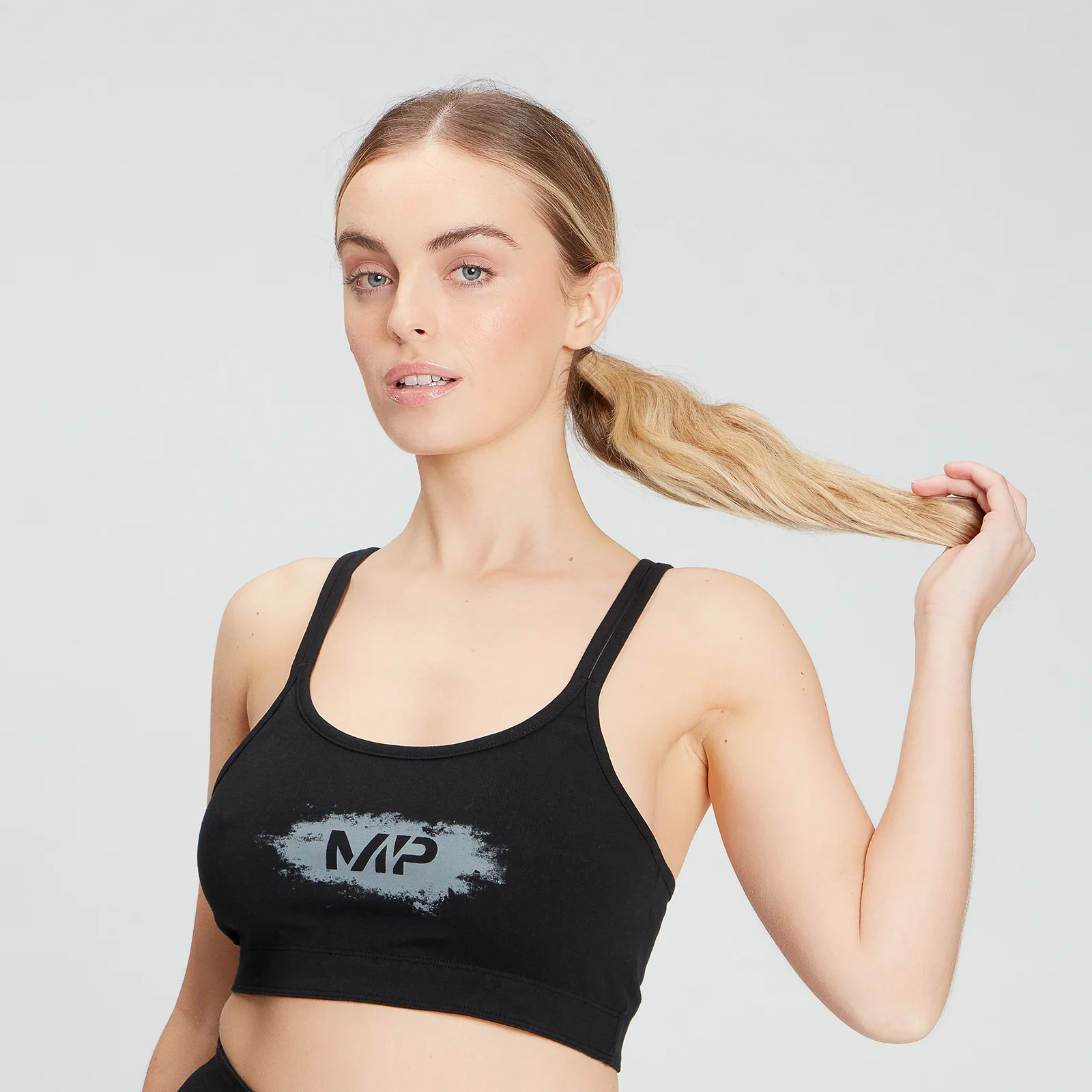 MP Women's Chalk Graphic Sports Bra - Black - XXS Изображение 1