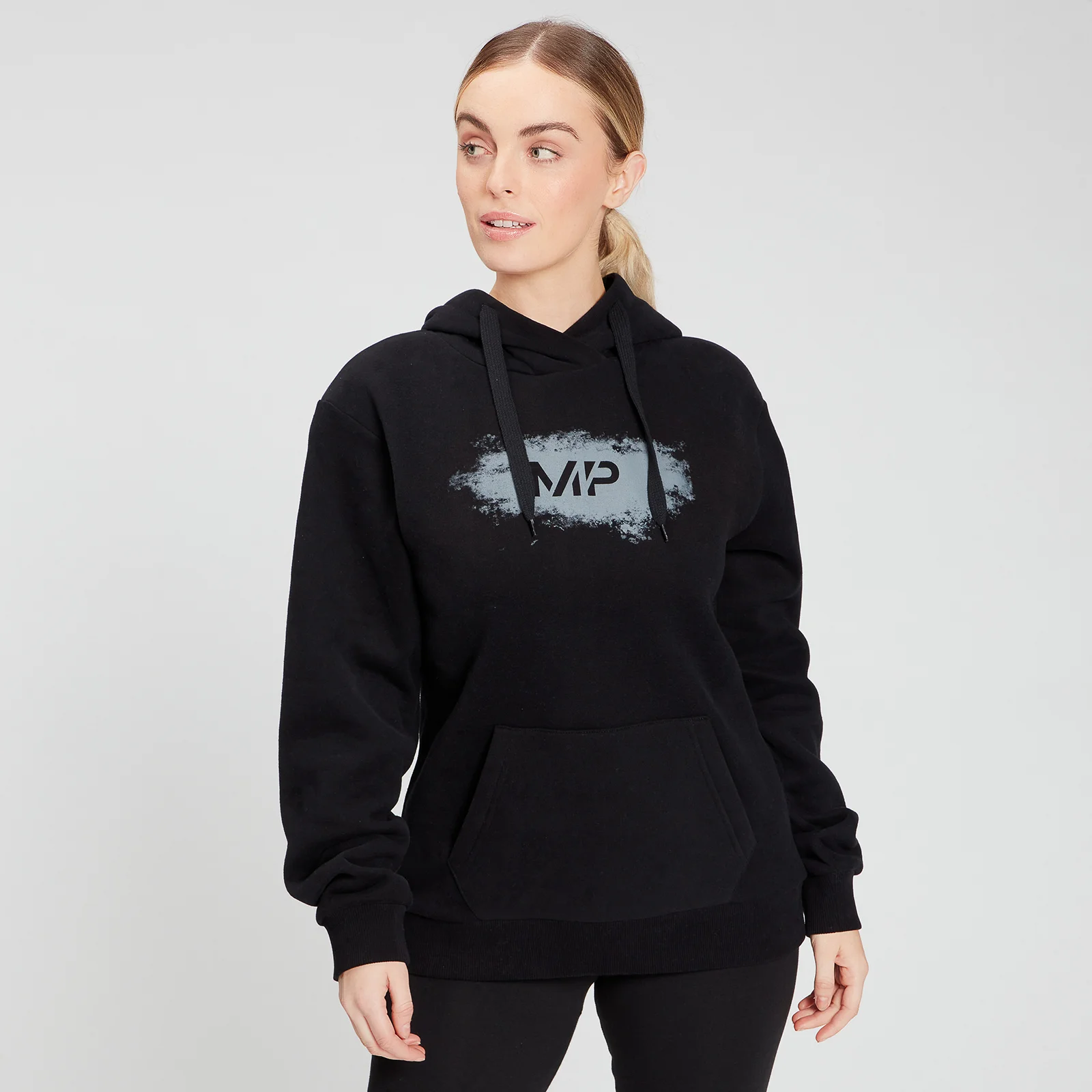MP Women's Chalk Graphic Hoodie - Black - XXS Изображение 1