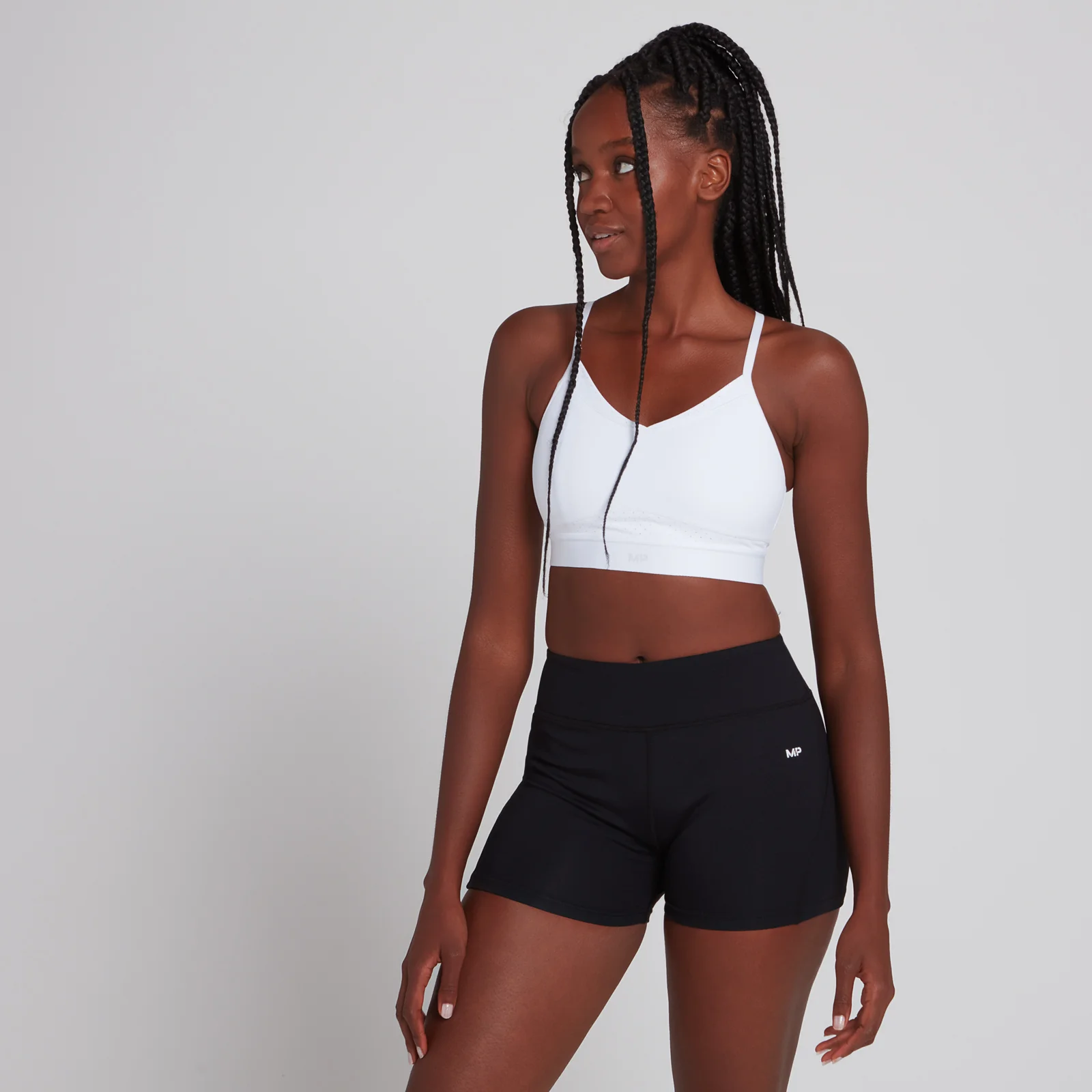 MP Women's Power Ultra Strappy Sports Bra - White - XXS Изображение 1