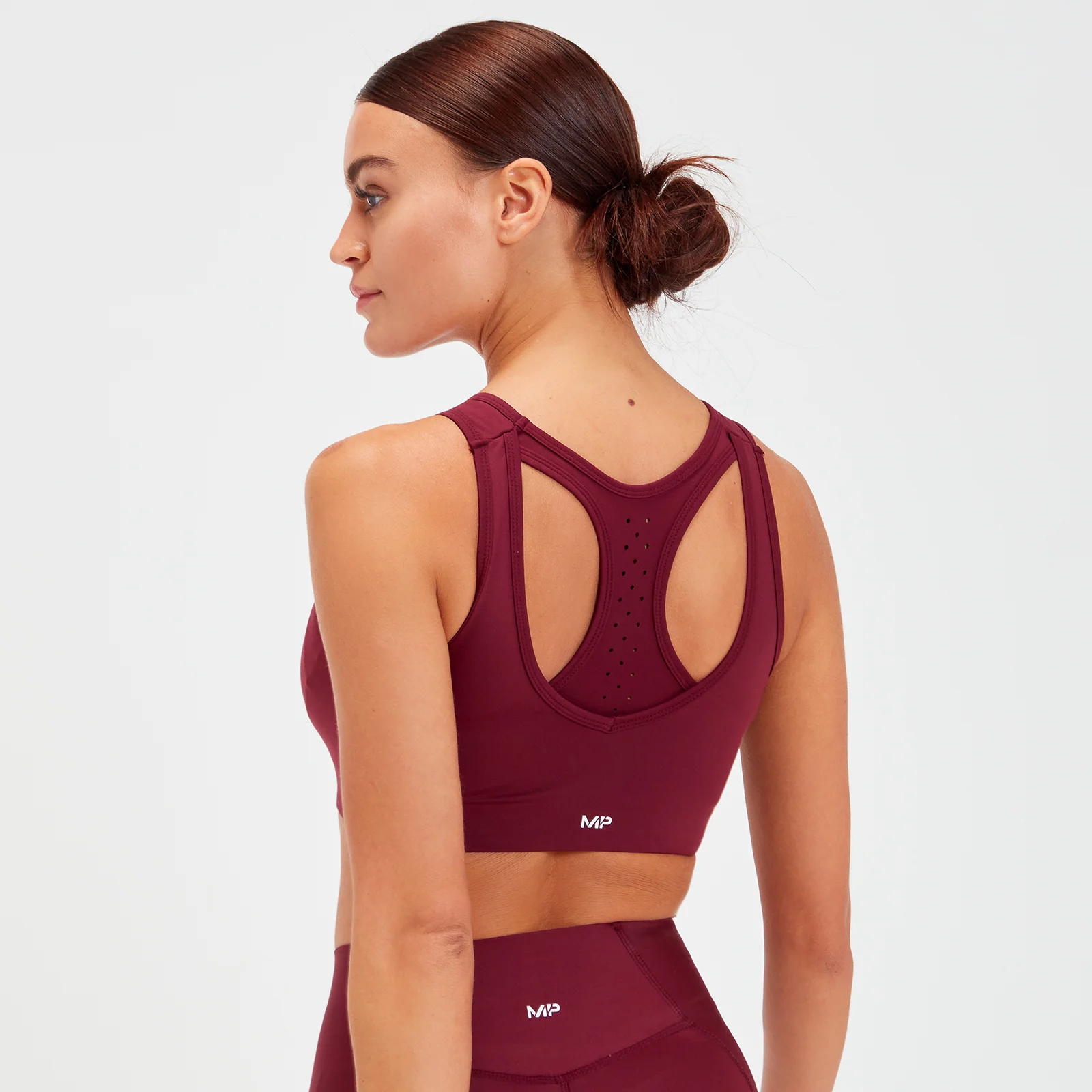 MP Women's Sculpt Laser Cut Sports Bra - Порт - XXS Изображение 1