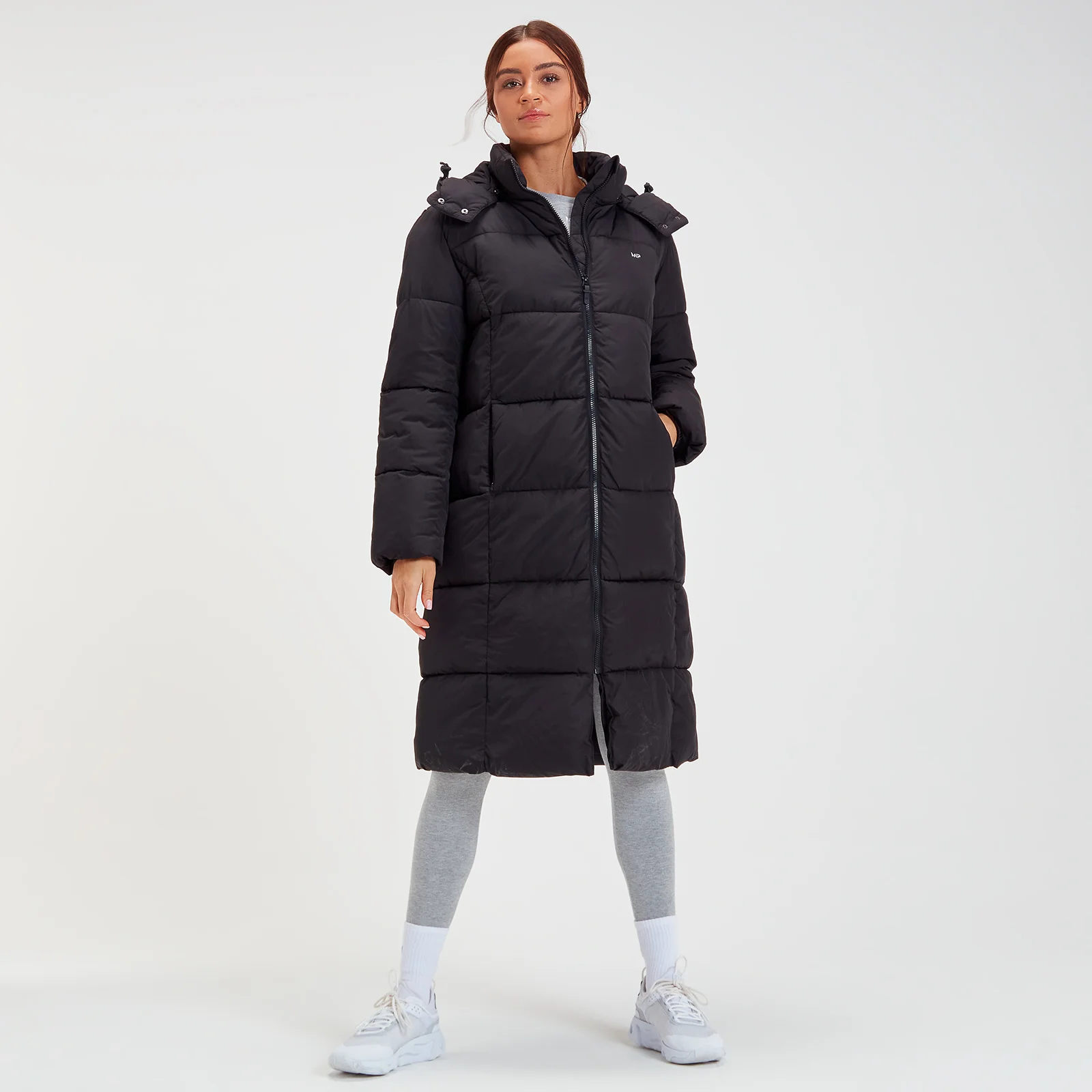 MP Women's Outerwear Longline Puffer Jacket - Black - XXS Изображение 1