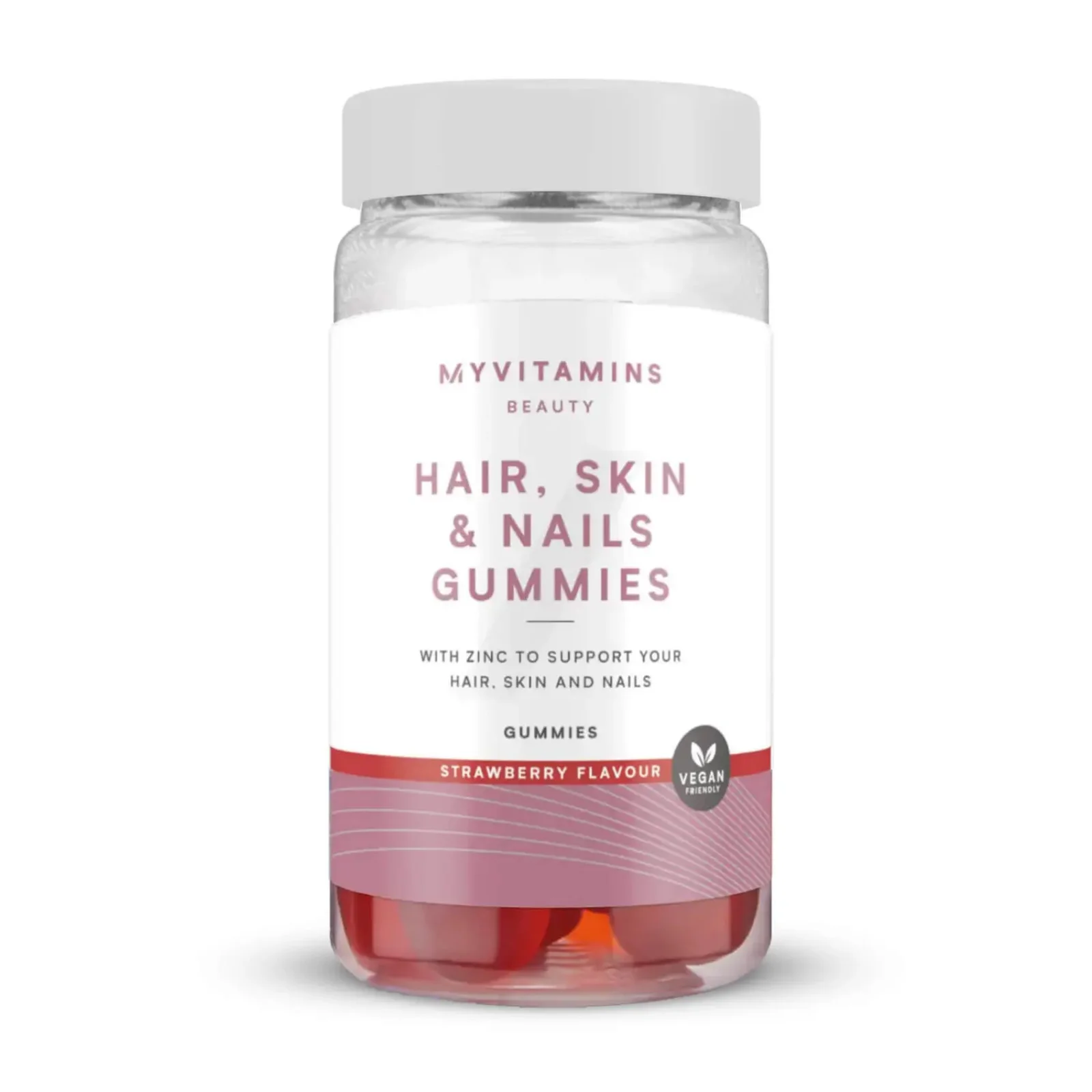 Myvitamins Vegan Hair Skin Nails Gummies (ALT) - 60gummies - Клубника Изображение 1
