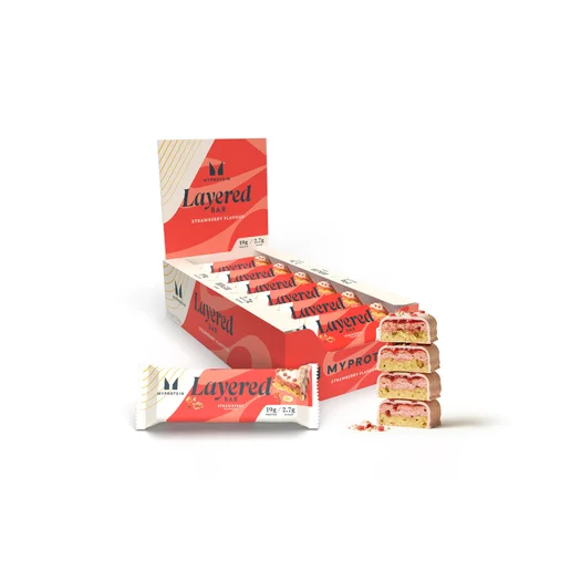 6-слойный протеиновый батончик - 12 x 60g - Клубника