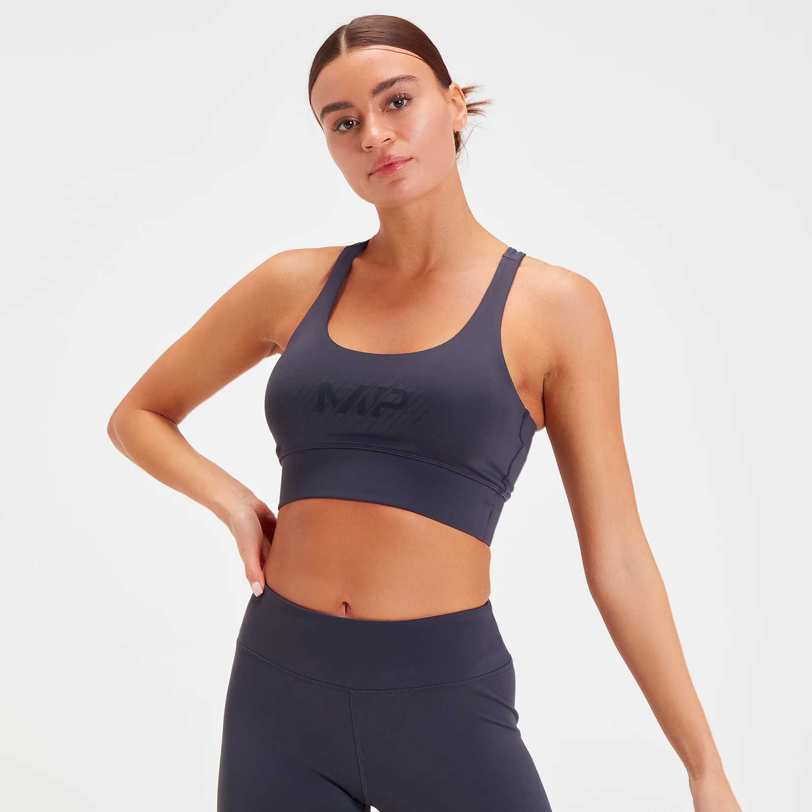 MP Women's Singles Day Sports Bra | Gun Metal - XXS Изображение 1