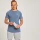 Облегающая мужская футболка Form с коротким рукавом — Цвет: Синевато-стальной