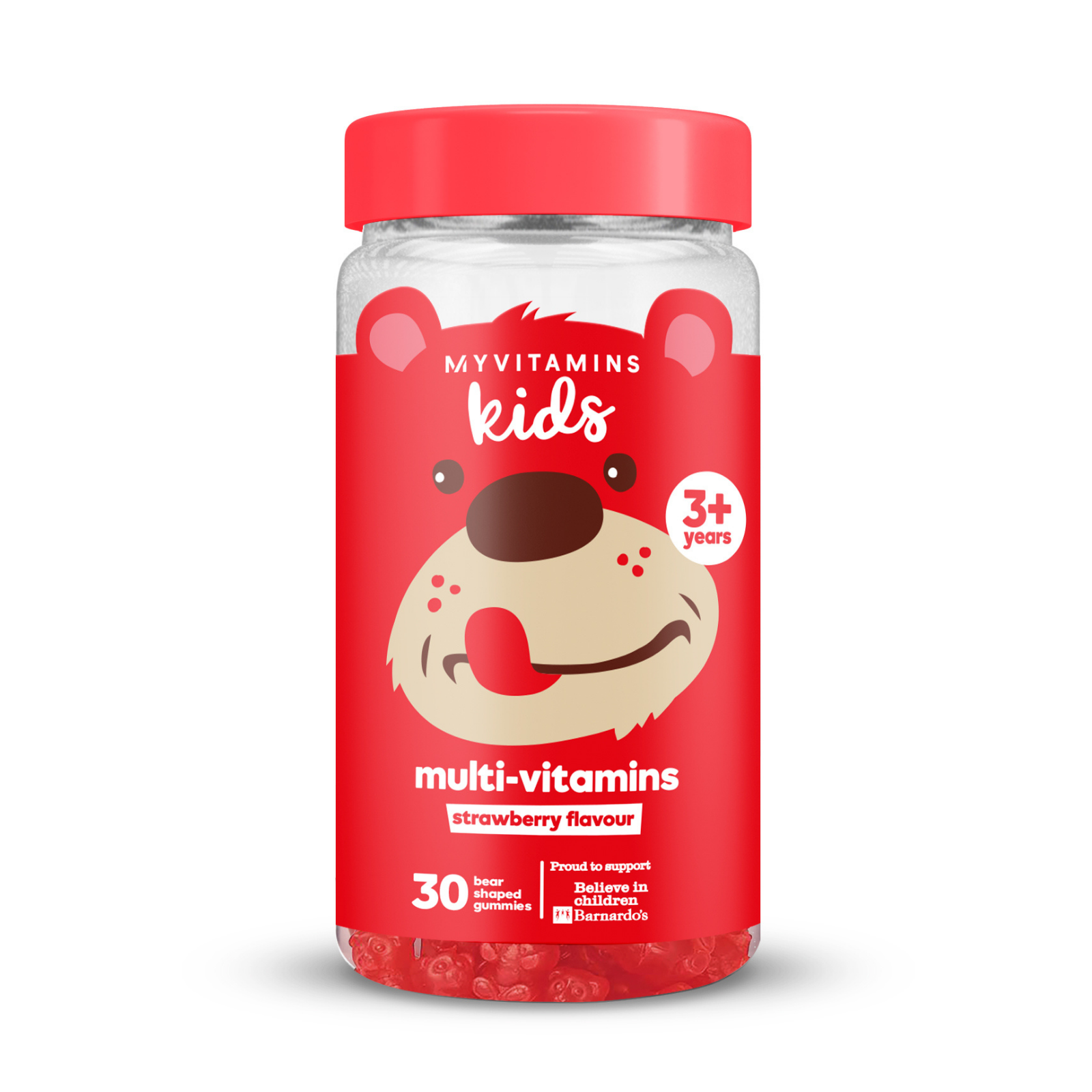 Поливитаминный жевательный мармелад для детей - 30gummies - Клубника Изображение 1