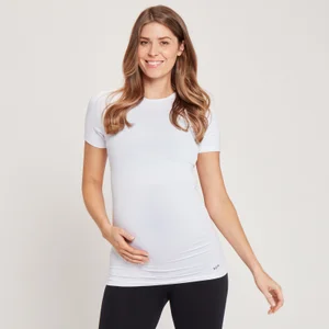 Бесшовная футболка для беременных MP с короткими рукавами, белая - Size XS
