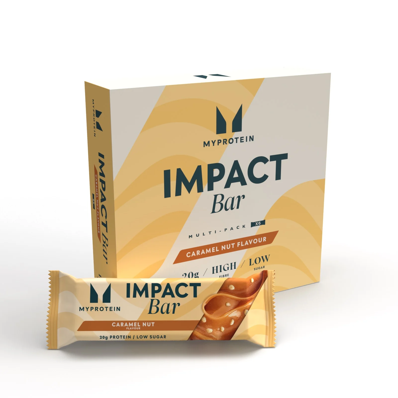 Impact Protein Bar - 6 x 64g - Карамель и орех Изображение 1