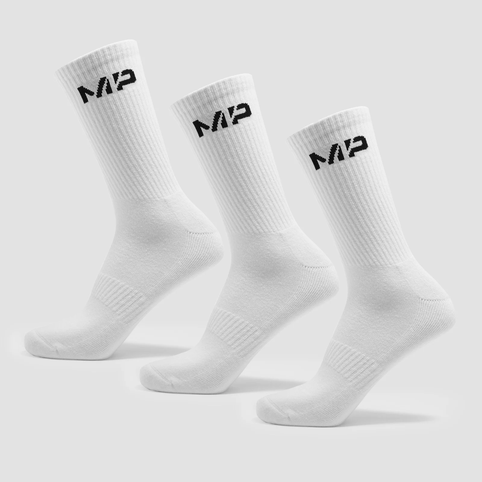 MP Unisex Crew Socks (3 pack) - White - UK 2-5 Изображение 1