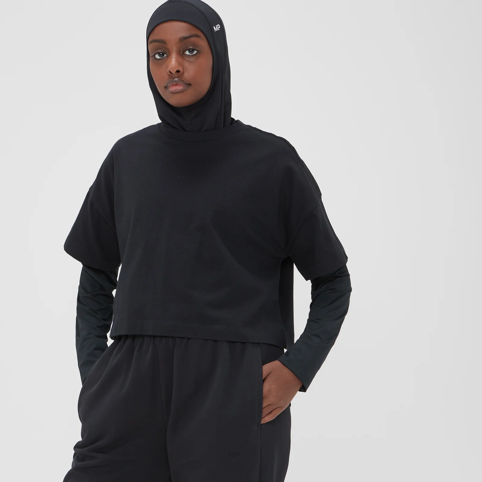 Женская укороченная футболка MP Adapt — Черная - XXS Изображение 1