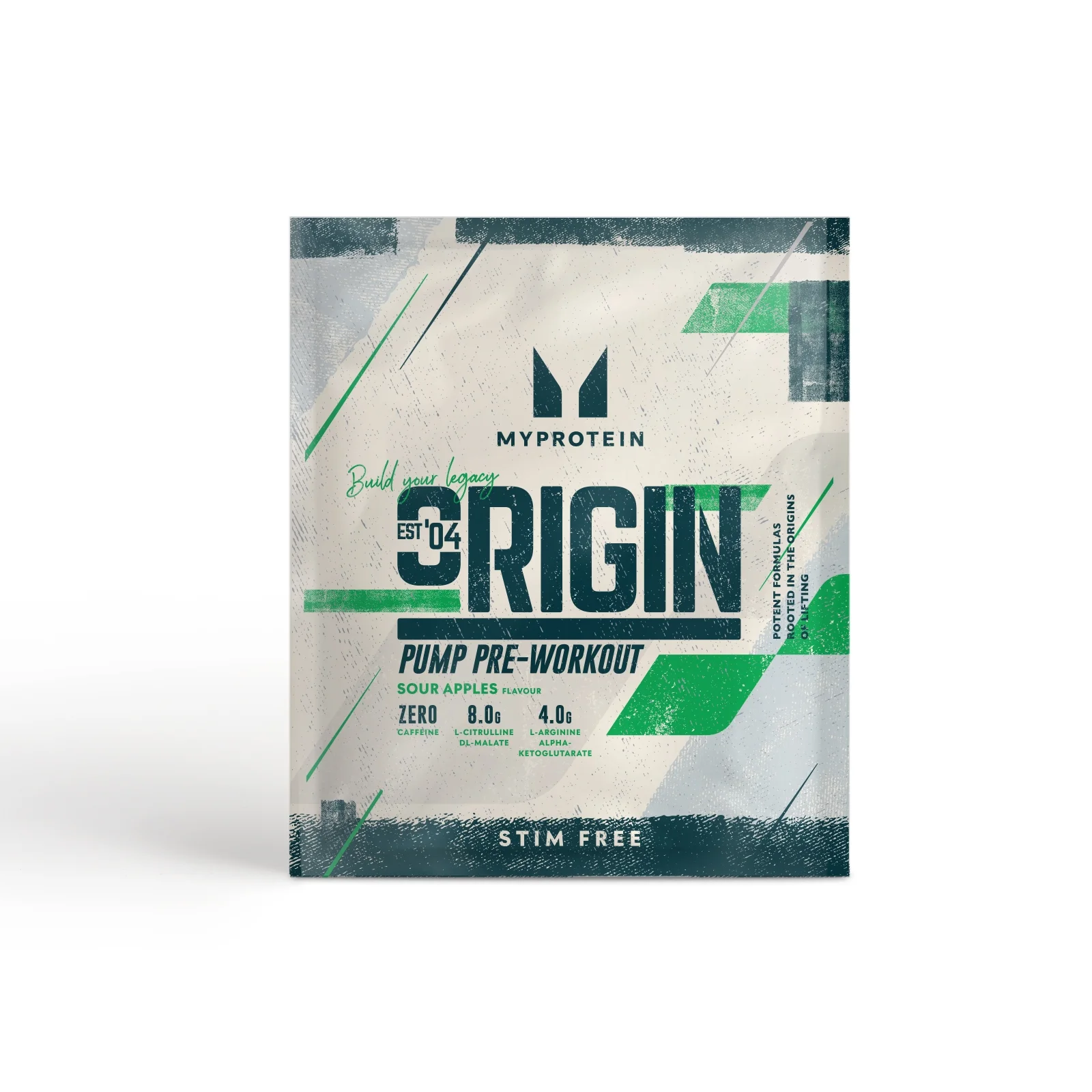 Myprotein Alpha Pre-Workout Stim Free (Sample) - 20g - Sour Apples Изображение 1