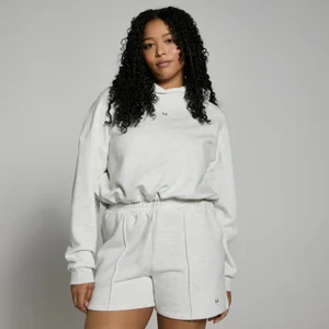 Укороченное женское худи MP Lifestyle из плотной ткани — светло-серый цвет - Size XL