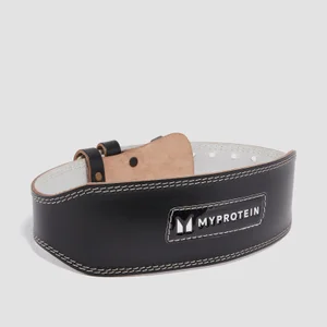 Кожаный атлетический пояс Myprotein — черный цвет - Size Small (23-32 Inch)