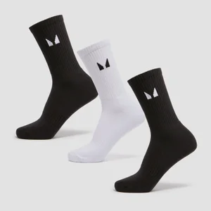 Женские матросские носки MP Essentials (3 пара) — черный/белый - Size UK 2-5