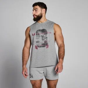 Мужская майка MP Origin с графическим рисунком — серый меланж - Size XS