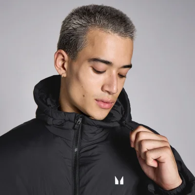 Мужская длинная куртка-пуховик MP — черный цвет - XL Изображение 6