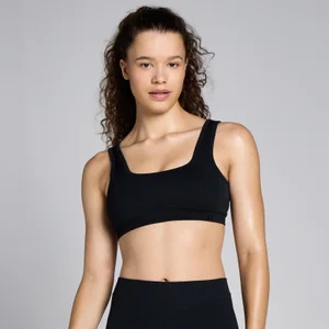 Бесшовное спортивное бра MP Lifestyle с вафельной текстурой — черный цвет - Size XS