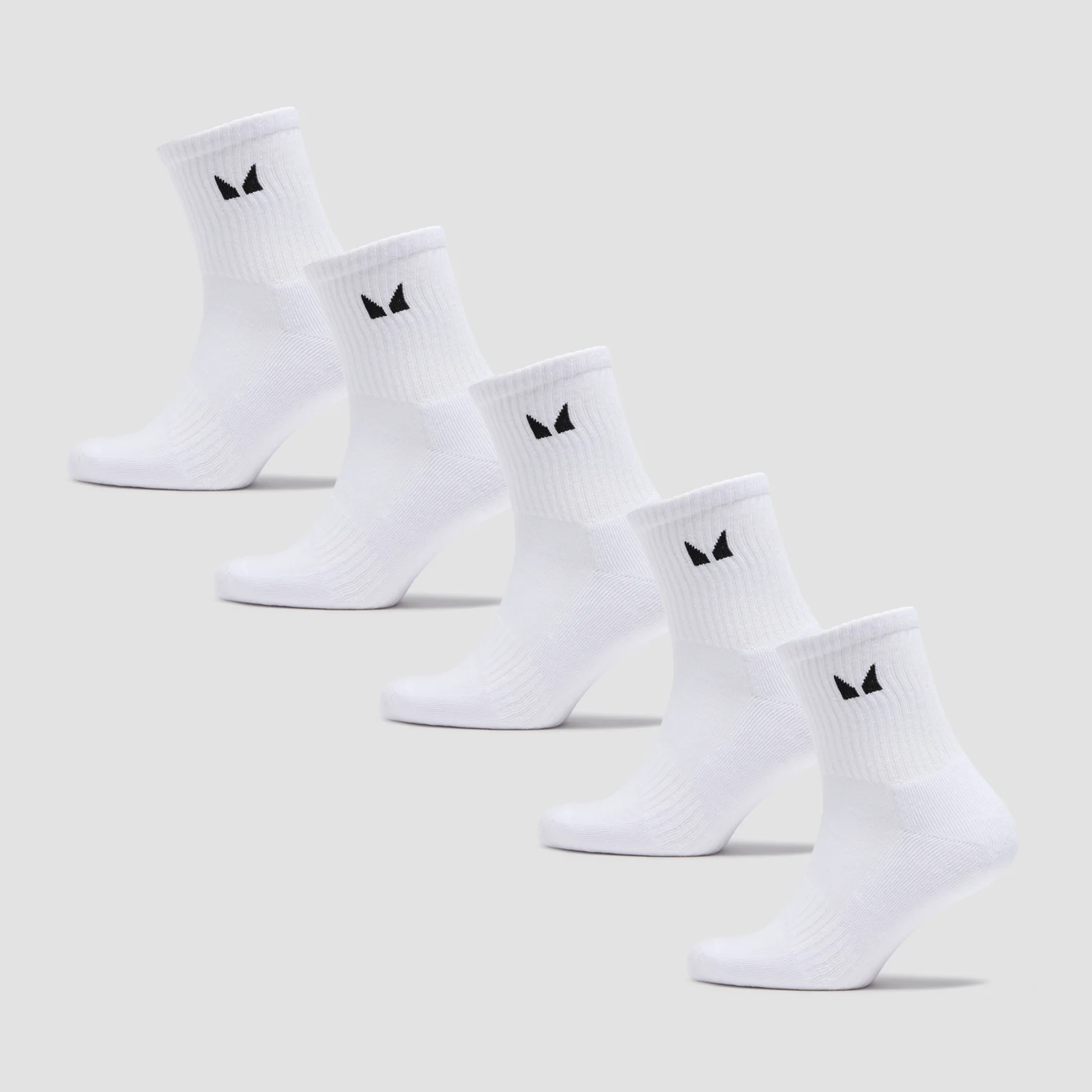 MP Unisex Crew Socks (5 Pack) - White - UK 2-5 Изображение 1