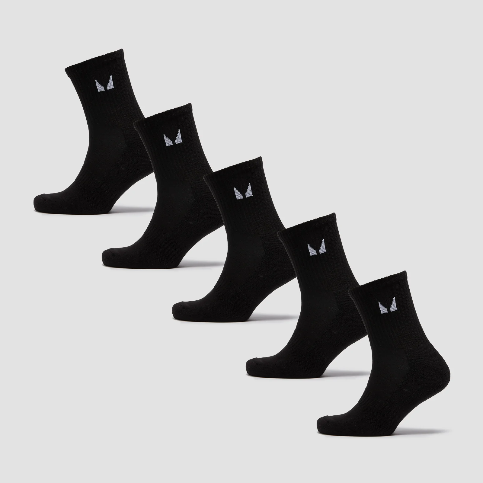 MP Unisex Crew Socks (5 Pack) - Black - UK 6-8 Изображение 1