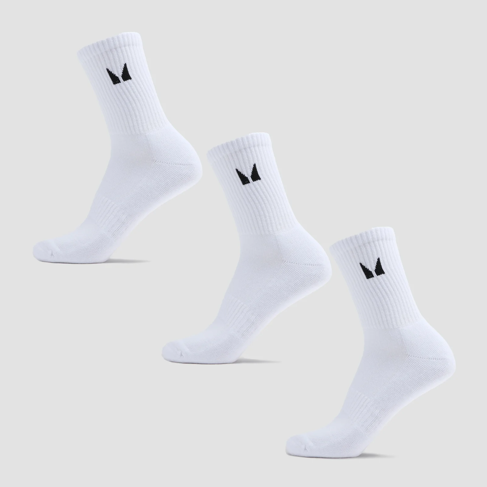 MP Unisex Crew Socks (3 Pack) - White - UK 9-11 Изображение 1