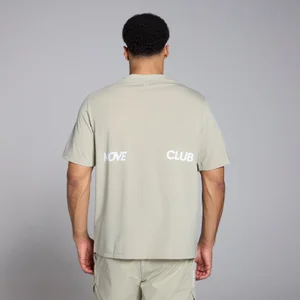 Мужская оверсайз футболка MP Tempo с графическим рисунком — серый цвет - Size S