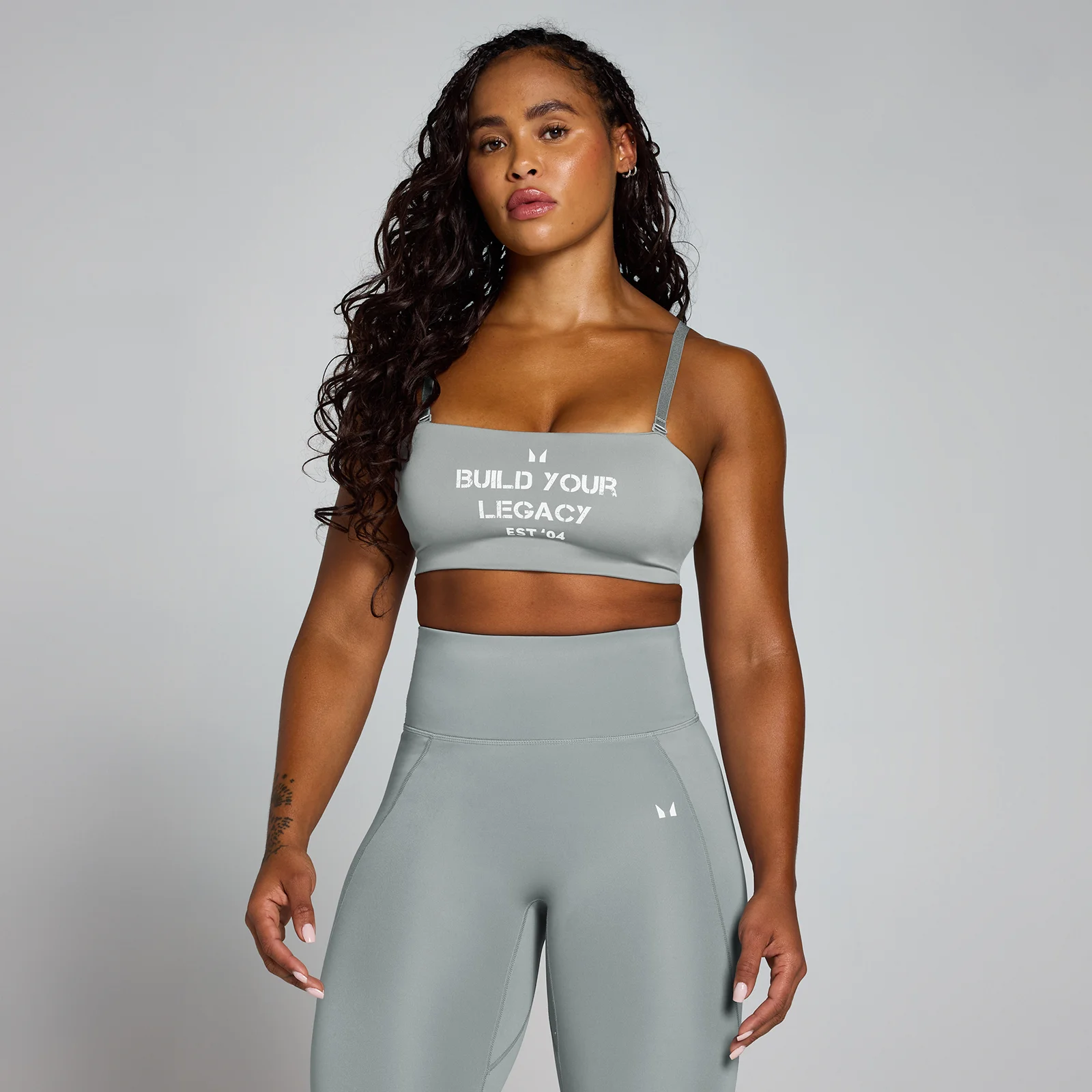 Спортивное бра MP Origin с графическим рисунком ― серый цвет - XXL Изображение 1
