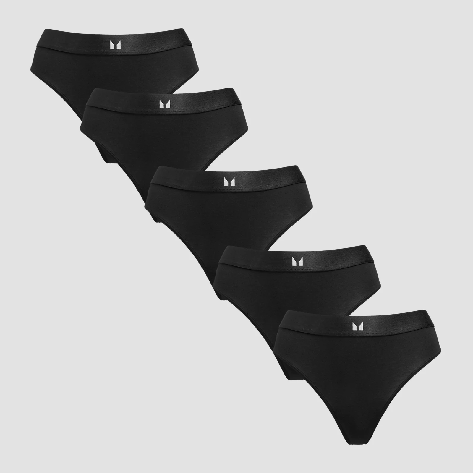 MP Women's Mid Rise Thong (5 Pack) - Black - M Изображение 1