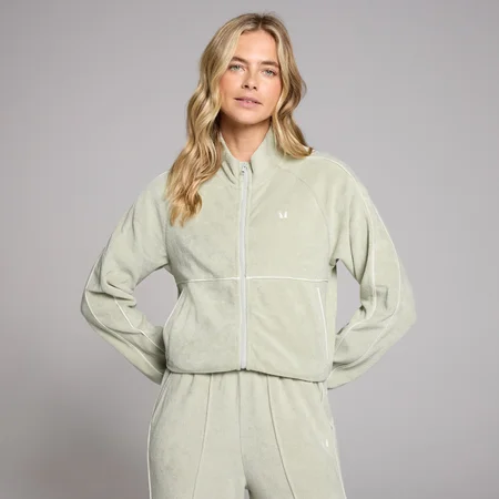 Женская спортивная куртка MP Lifestyle из махровой ткани — зеленый цвет