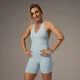 Короткий контрастный комбинезон с бретелькой через шею MP X Tatiana ― светло-голубой цвет