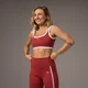 Спортивное бра MP X Tatiana с контрастным квадратным вырезом ― состаренный ржавый цвет
