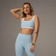 Спортивное бра MP X Tatiana с контрастным квадратным вырезом ― светло-голубой цвет
