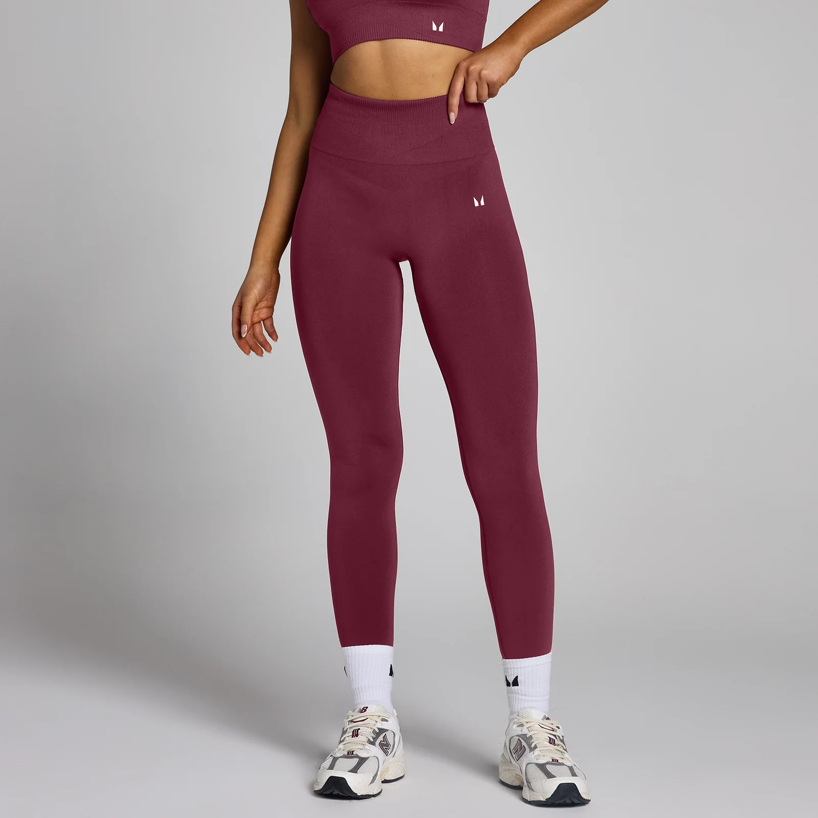 Женские бесшовные леггинсы MP Tempo — винный цвет - XXL Изображение 1