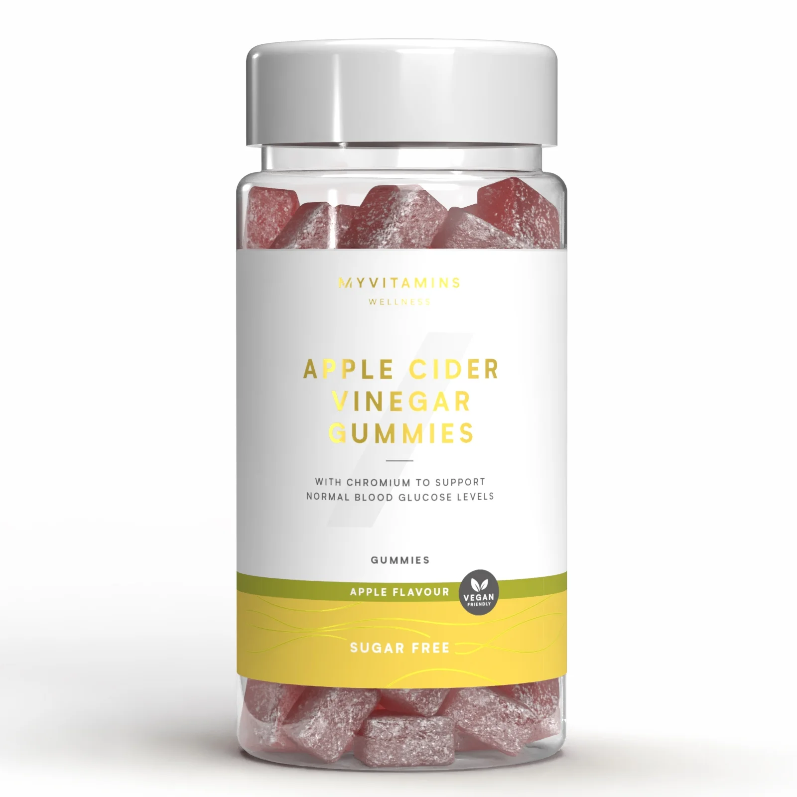 Жевательные конфеты с яблочным уксусом без сахара - 60gummies - Sugar Free Apple Изображение 1
