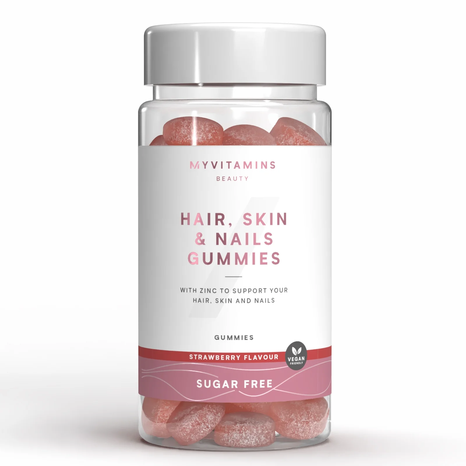 Жевательный мармелад Hair, Skin and Nails - 60 Gummies - 30servings - Sugar Free Strawberry Изображение 1