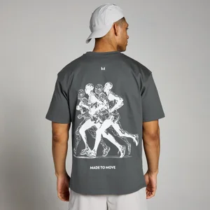 Футболка для бега MP Velocity Ultra с графическим рисунком ― темно-серый цвет - Size L - XL